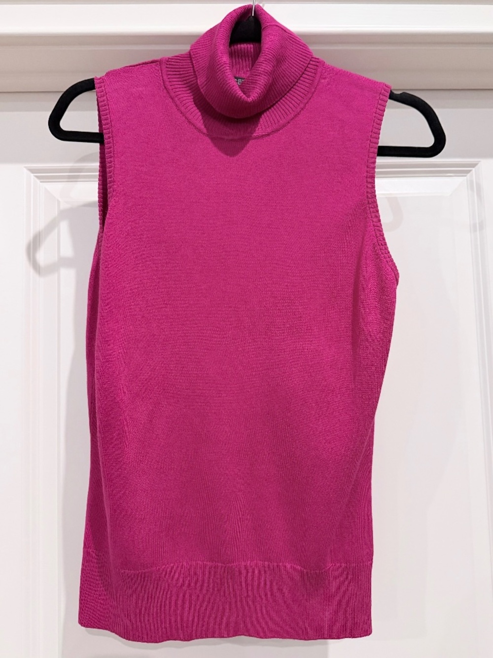 Etcetera Sleeveless Turtleneck Tank in Raspberry size Small